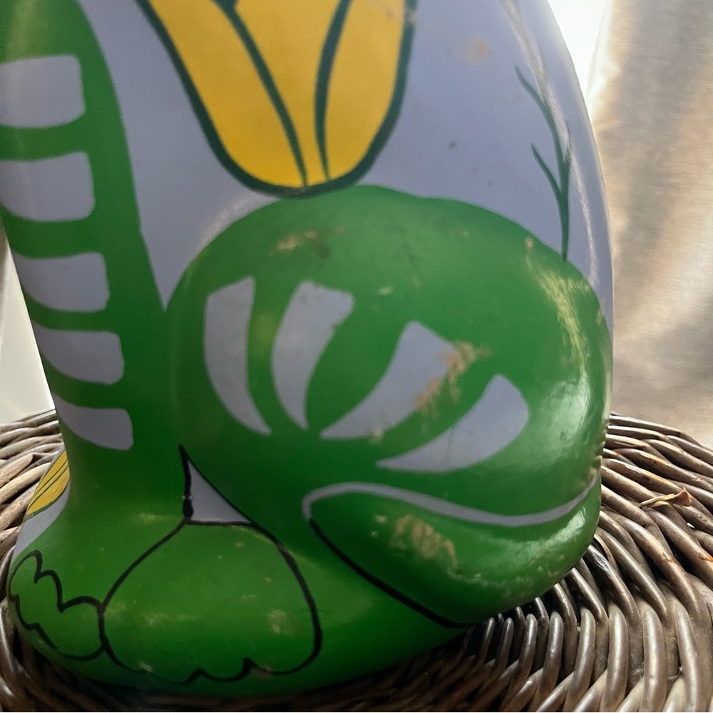 Mexican pottery Tolavara Kitty cat piggy bank - Picture 11 of 13